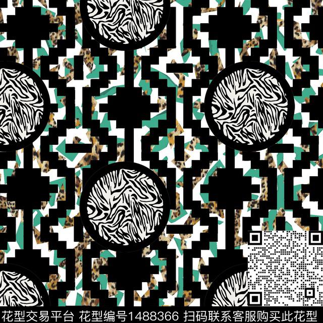 几何纹理大牌风数码印花华亿平台下载（图片编号: 1488366） - 瓦栏（Walan）