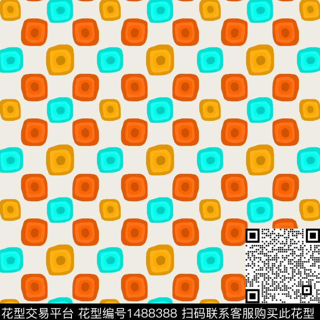 水彩几何笔触传统印花华亿平台下载（图片编号: 1488388） - 瓦栏（Walan）