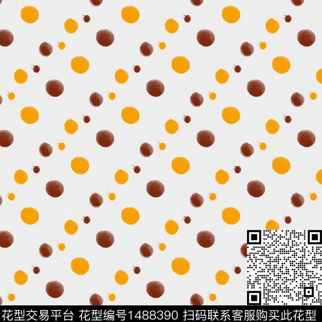 水彩几何圆圈与波点传统印花华亿平台下载（图片编号: 1488390） - 瓦栏（Walan）