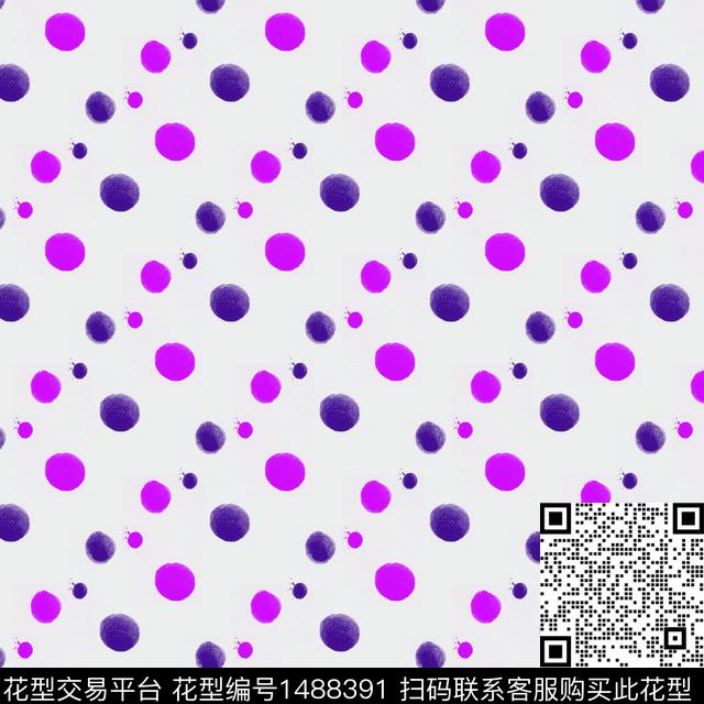 水彩几何圆圈与波点传统印花华亿平台下载（图片编号: 1488391） - 瓦栏（Walan）