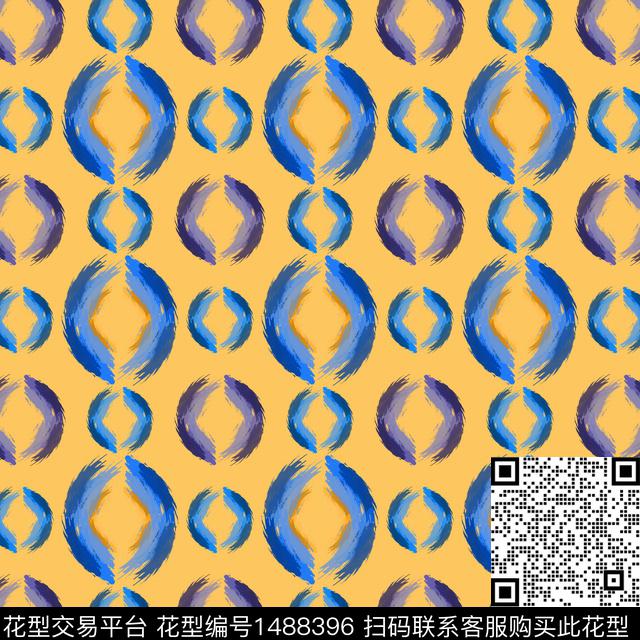 几何肌理笔触数码印花华亿平台下载（图片编号: 1488396） - 瓦栏（Walan）