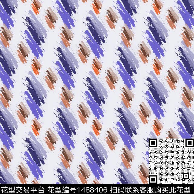 炫彩肌理笔触数码印花华亿平台下载（图片编号: 1488406） - 瓦栏（Walan）