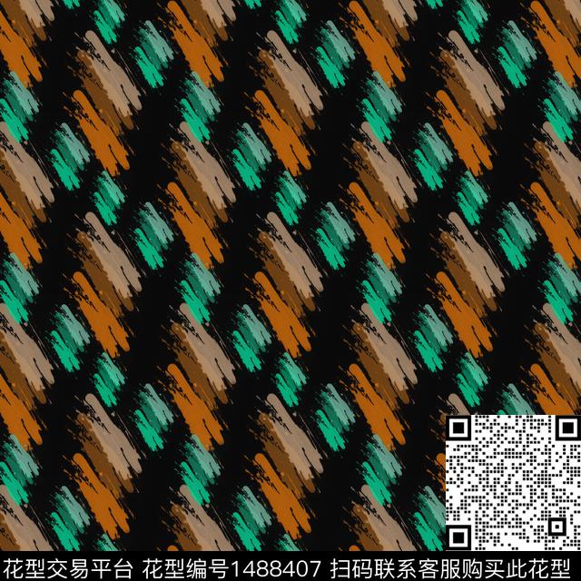 炫彩肌理笔触数码印花华亿平台下载（图片编号: 1488407） - 瓦栏（Walan）