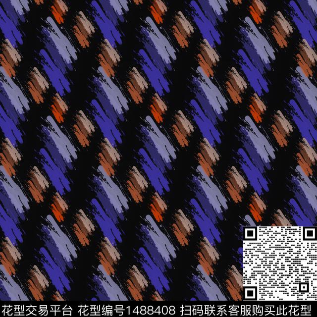 炫彩肌理笔触数码印花华亿平台下载（图片编号: 1488408） - 瓦栏（Walan）