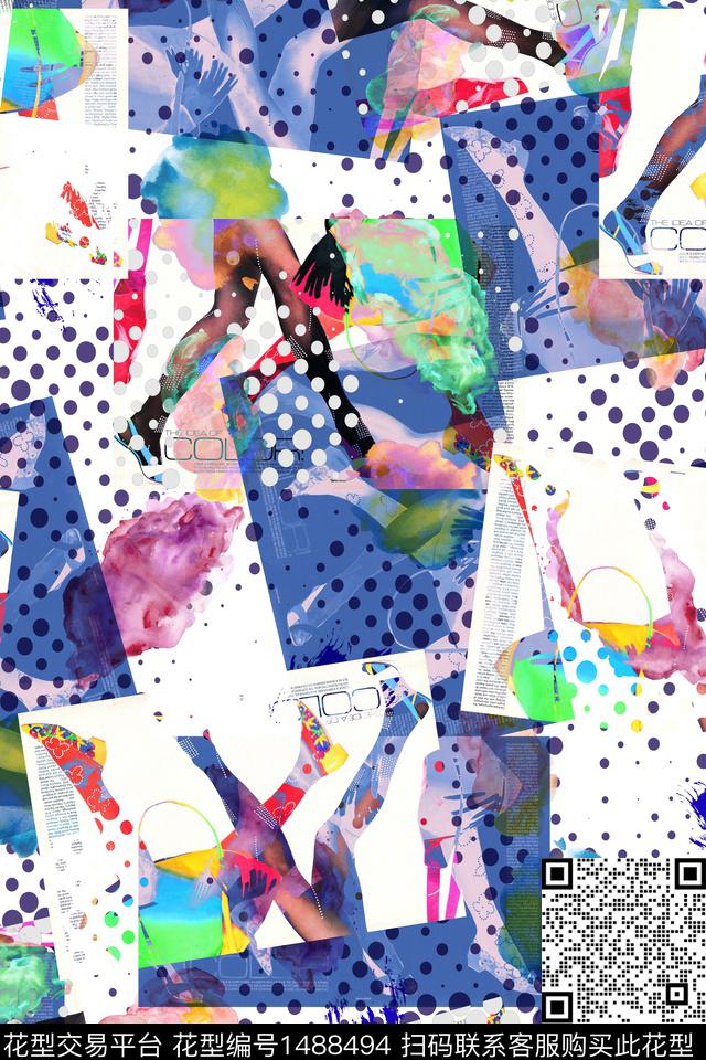 数码华亿平台卡通人物涂鸦数码印花华亿平台下载（图片编号: 1488494） - 瓦栏（Walan）