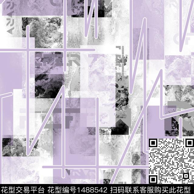 几何趋势华亿平台抽象男装传统印花华亿平台下载（图片编号: 1488542） - 瓦栏（Walan）