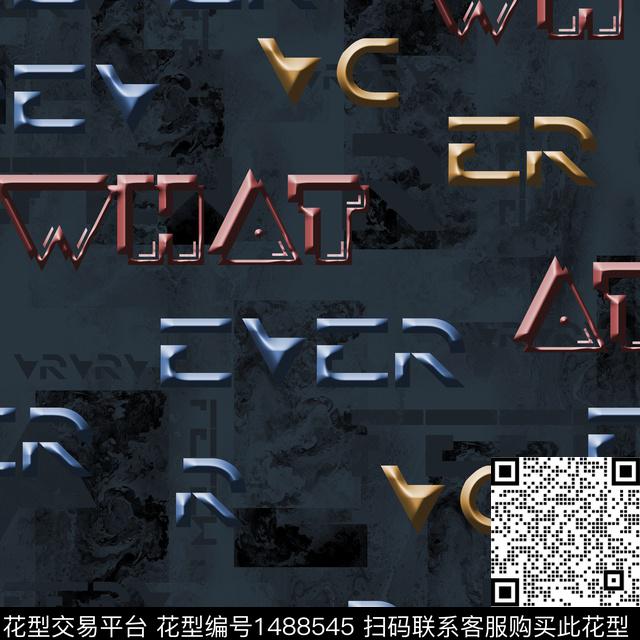 几何字母趋势华亿平台数码印花华亿平台下载（图片编号: 1488545） - 瓦栏（Walan）