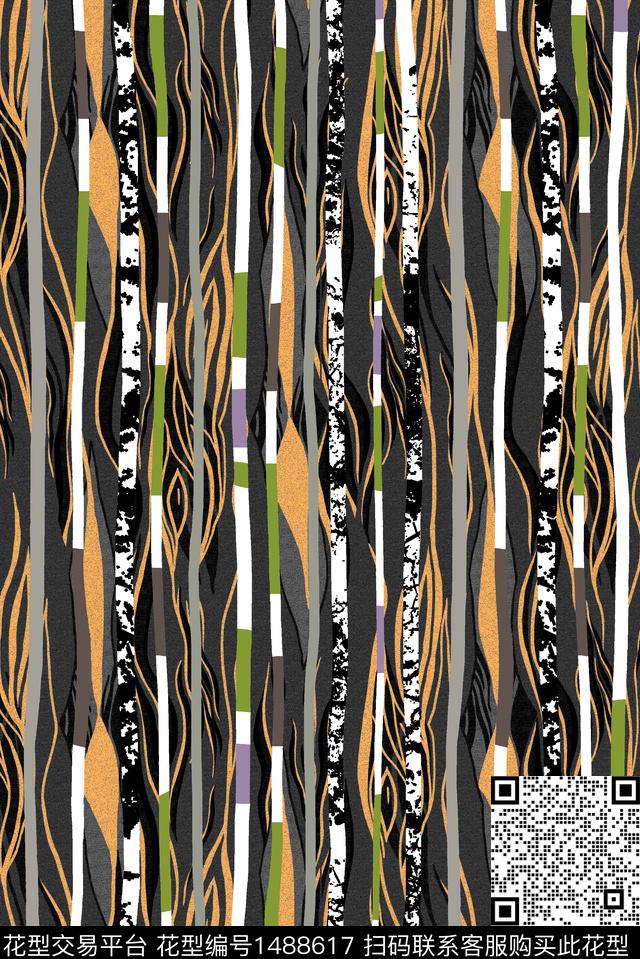 几何大牌风休闲数码印花华亿平台下载（图片编号: 1488617） - 瓦栏（Walan）