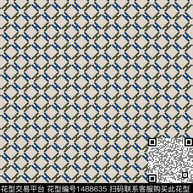 几何大牌风小碎花传统印花华亿平台下载（图片编号: 1488635） - 瓦栏（Walan）