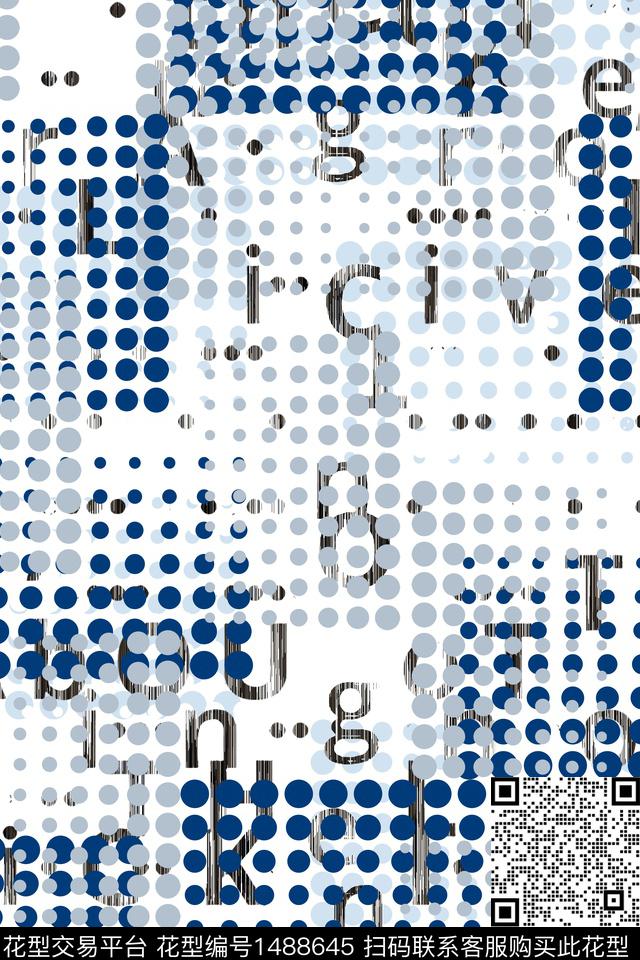 字母时尚男装数码印花华亿平台下载（图片编号: 1488645） - 瓦栏（Walan）