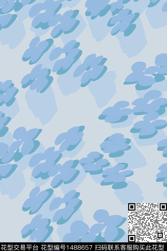 花卉春夏华亿平台小清新数码印花华亿平台下载（图片编号: 1488657） - 瓦栏（Walan）