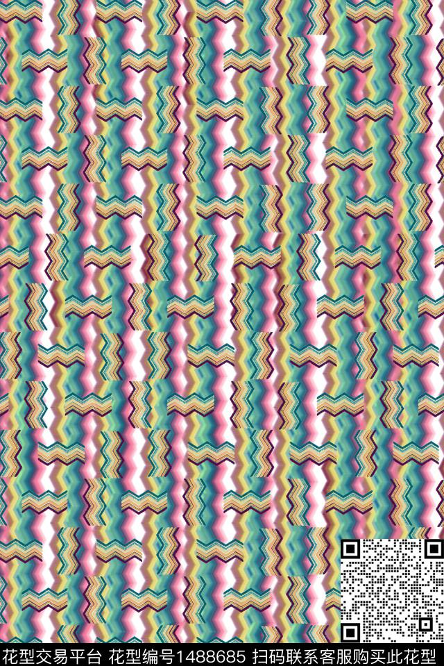 渐变复古抽象数码印花华亿平台下载（图片编号: 1488685） - 瓦栏（Walan）