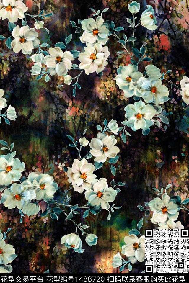 大牌风香云纱中老年数码印花华亿平台下载（图片编号: 1488720） - 瓦栏（Walan）