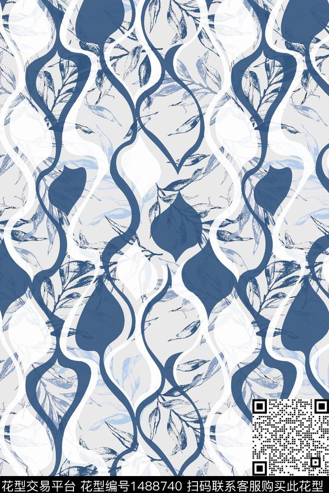 几何女装底纹数码印花华亿平台下载（图片编号: 1488740） - 瓦栏（Walan）