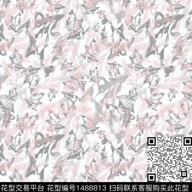 男装迷彩抽象数码印花华亿平台下载（图片编号: 1488813） - 瓦栏（Walan）