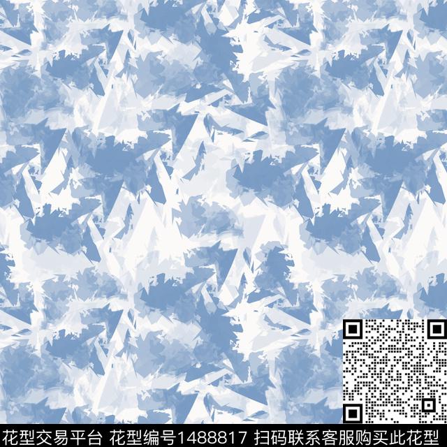 男装迷彩抽象数码印花华亿平台下载（图片编号: 1488817） - 瓦栏（Walan）