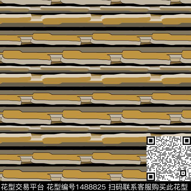 复古条纹手绘线条传统印花华亿平台下载（图片编号: 1488825） - 瓦栏（Walan）