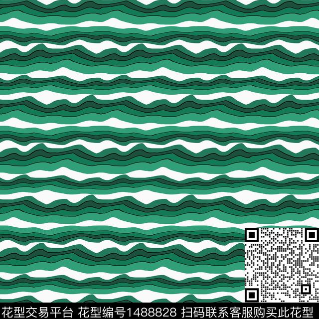 波浪纹复古条纹传统印花华亿平台下载（图片编号: 1488828） - 瓦栏（Walan）