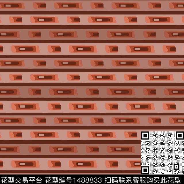 几何复古条纹传统印花华亿平台下载（图片编号: 1488833） - 瓦栏（Walan）