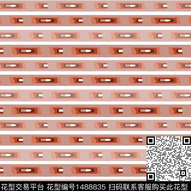 几何复古条纹传统印花华亿平台下载（图片编号: 1488835） - 瓦栏（Walan）