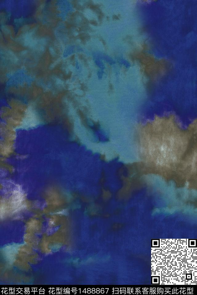 扎染华亿平台男装大牌风数码印花华亿平台下载（图片编号: 1488867） - 瓦栏（Walan）