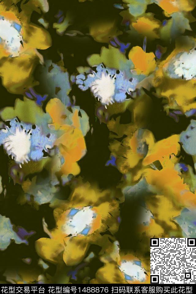 扎染华亿平台男装大牌风数码印花华亿平台下载（图片编号: 1488876） - 瓦栏（Walan）