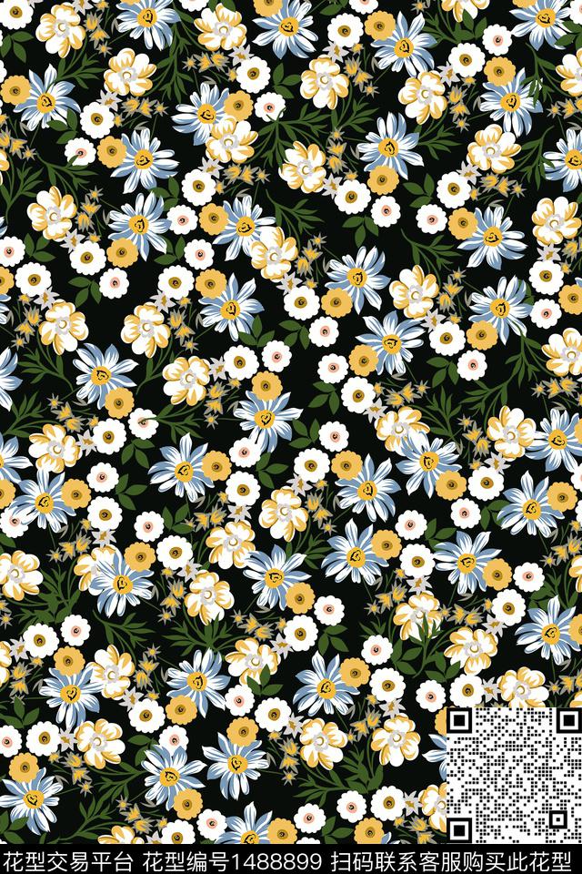 女装大牌风小碎花数码印花华亿平台下载（图片编号: 1488899） - 瓦栏（Walan）