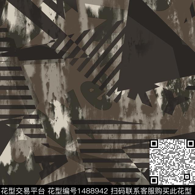 几何趋势华亿平台抽象男装传统印花华亿平台下载（图片编号: 1488942） - 瓦栏（Walan）