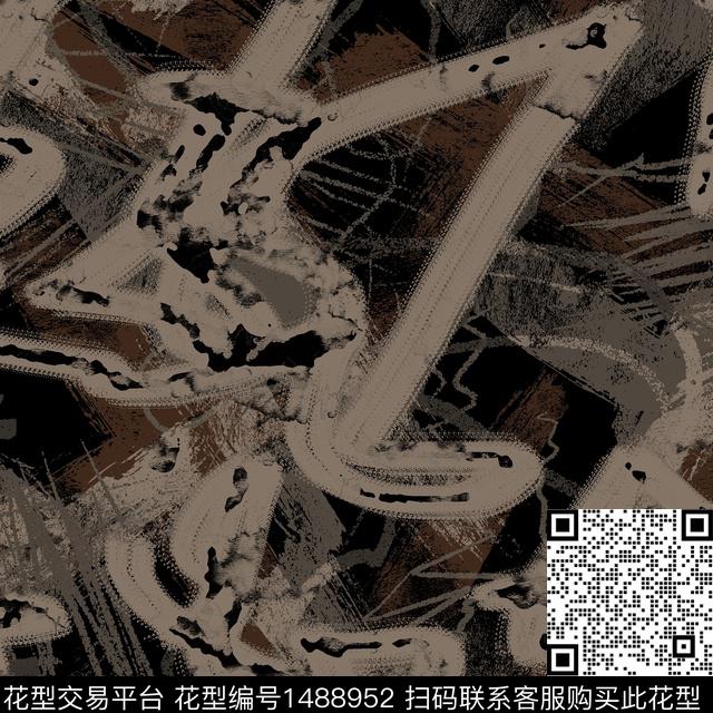 几何趋势华亿平台抽象男装传统印花华亿平台下载（图片编号: 1488952） - 瓦栏（Walan）