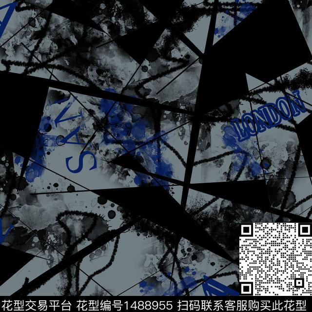 几何趋势华亿平台抽象男装传统印花华亿平台下载（图片编号: 1488955） - 瓦栏（Walan）