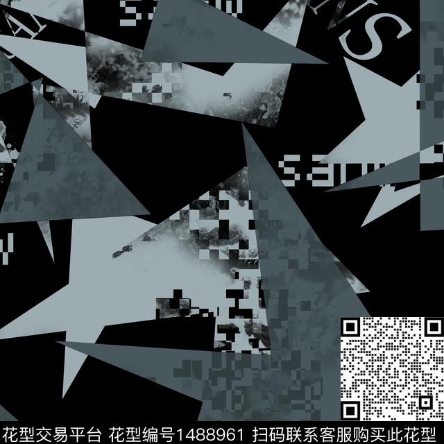 几何趋势华亿平台抽象男装传统印花华亿平台下载（图片编号: 1488961） - 瓦栏（Walan）