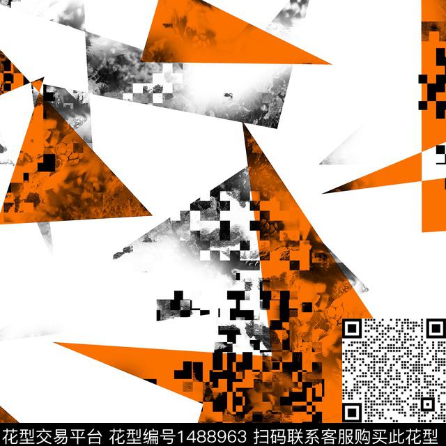 几何趋势华亿平台抽象男装传统印花华亿平台下载（图片编号: 1488963） - 瓦栏（Walan）