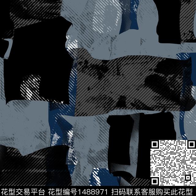 几何趋势华亿平台抽象男装传统印花华亿平台下载（图片编号: 1488971） - 瓦栏（Walan）