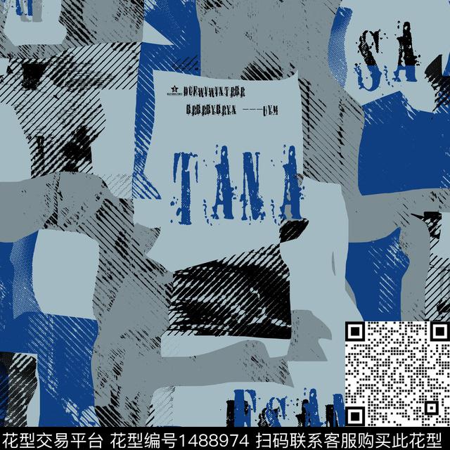 几何字母趋势华亿平台传统印花华亿平台下载（图片编号: 1488974） - 瓦栏（Walan）