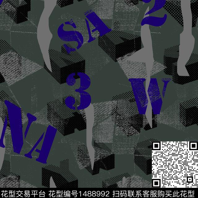 几何字母趋势华亿平台传统印花华亿平台下载（图片编号: 1488992） - 瓦栏（Walan）