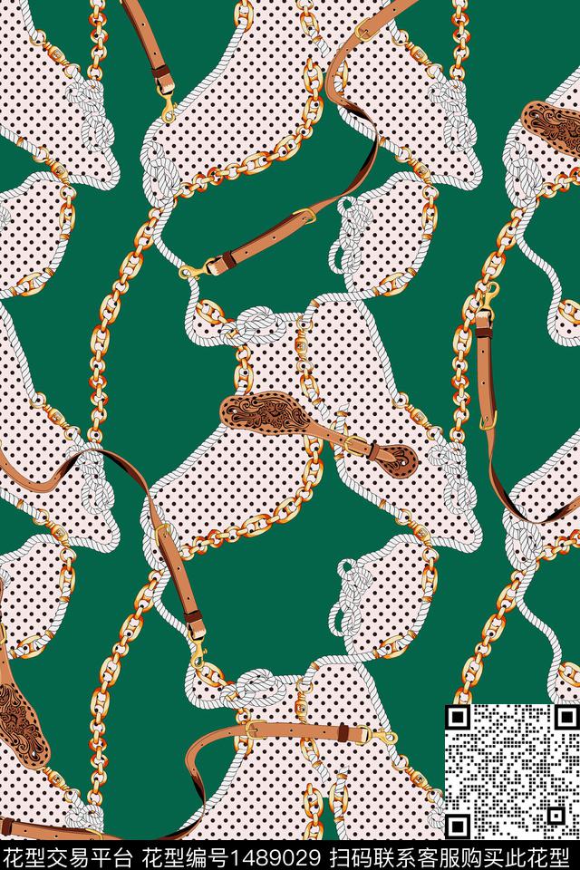 皮带链条抽象数码印花华亿平台下载（图片编号: 1489029） - 瓦栏（Walan）