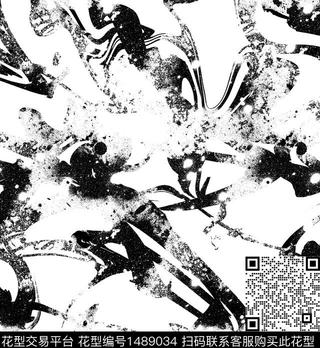 几何格子字母数码印花华亿平台下载（图片编号: 1489034） - 瓦栏（Walan）