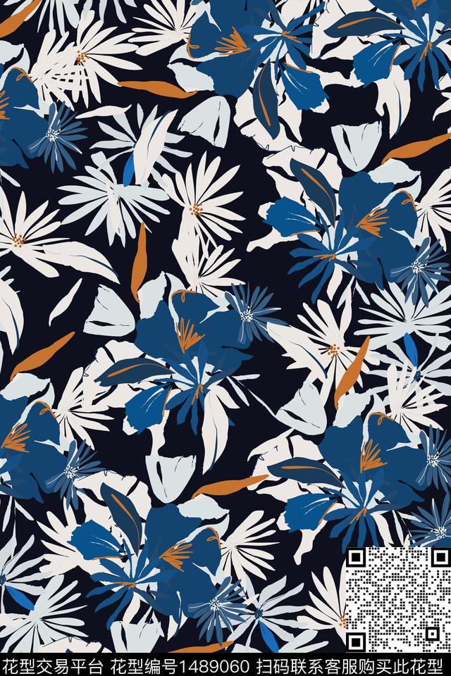 女装大牌风小碎花数码印花华亿平台下载（图片编号: 1489060） - 瓦栏（Walan）