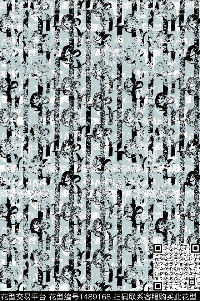 几何格子大牌风数码印花华亿平台下载（图片编号: 1489168） - 瓦栏（Walan）