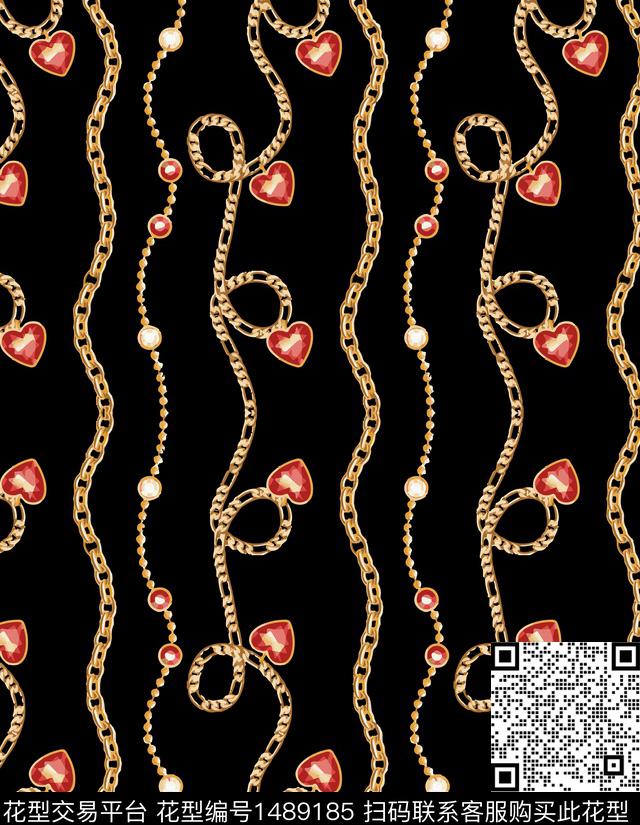 字母珠宝宝石大牌风数码印花华亿平台下载（图片编号: 1489185） - 瓦栏（Walan）