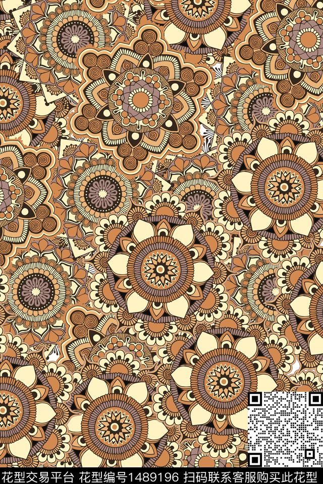 女装民族风民族风纹饰数码印花华亿平台下载（图片编号: 1489196） - 瓦栏（Walan）
