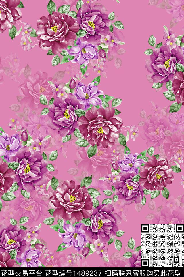 花卉潮牌小碎花数码印花华亿平台下载（图片编号: 1489237） - 瓦栏（Walan）