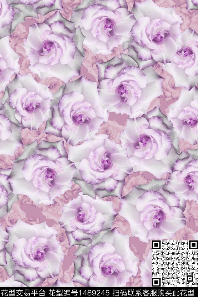 花卉潮牌小碎花数码印花华亿平台下载（图片编号: 1489245） - 瓦栏（Walan）