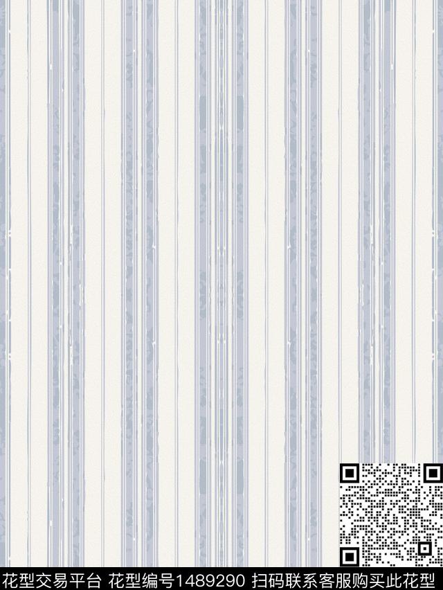 休闲英伦条纹数码印花华亿平台下载（图片编号: 1489290） - 瓦栏（Walan）