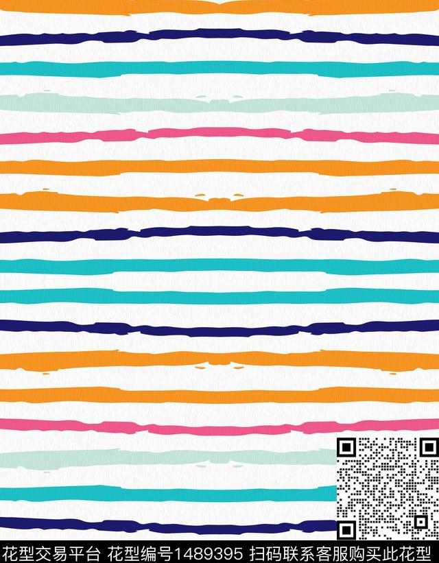 民族风休闲条纹数码印花华亿平台下载（图片编号: 1489395） - 瓦栏（Walan）