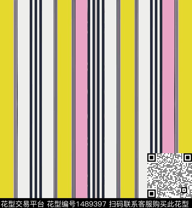 民族风休闲条纹数码印花华亿平台下载（图片编号: 1489397） - 瓦栏（Walan）