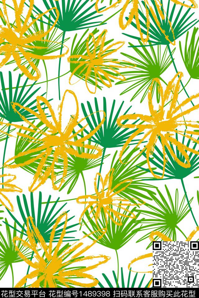 女装花卉大牌风数码印花华亿平台下载（图片编号: 1489398） - 瓦栏（Walan）