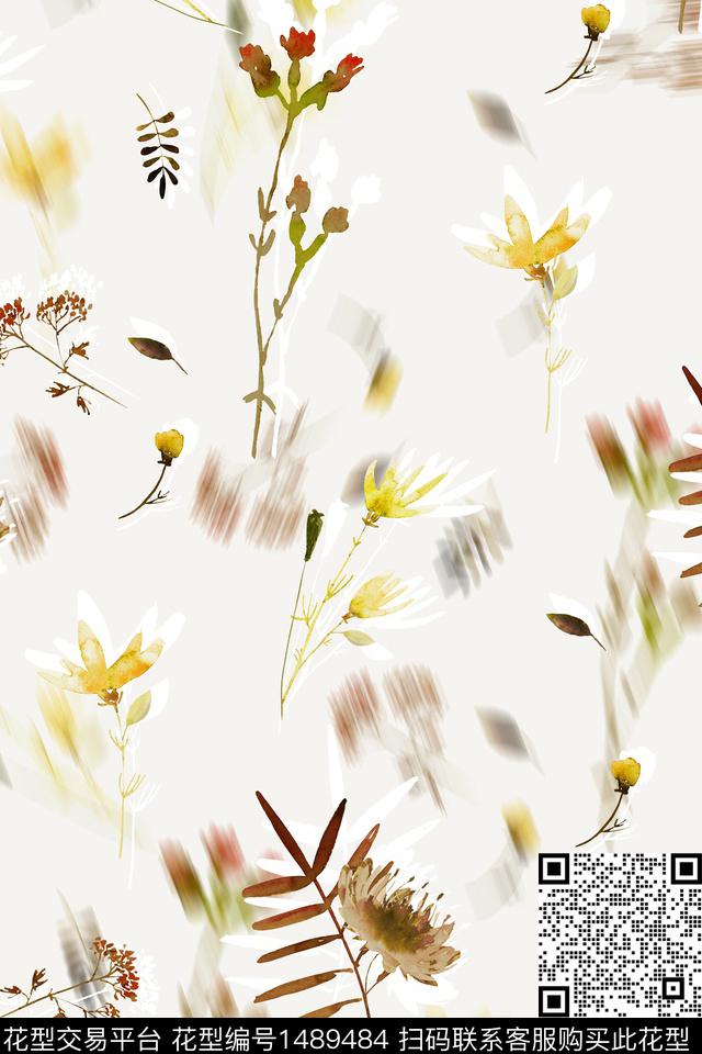 绿植树叶雪纺大牌风数码印花华亿平台下载（图片编号: 1489484） - 瓦栏（Walan）