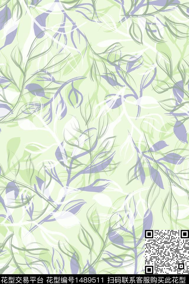 手绘浅色春夏华亿平台传统印花华亿平台下载（图片编号: 1489511） - 瓦栏（Walan）