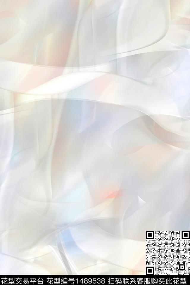 肌理扎染华亿平台大牌风数码印花华亿平台下载（图片编号: 1489538） - 瓦栏（Walan）